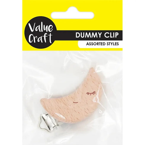 Moon Shape Wood Dummy Clip